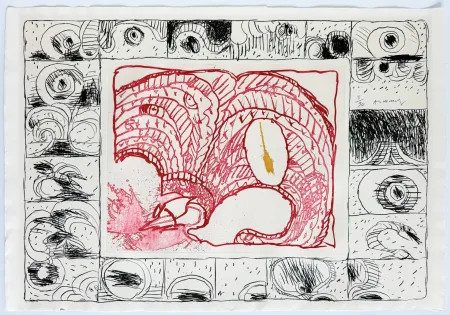 Água-Forte Alechinsky - Chapeau fort