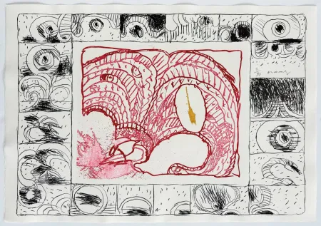 Água-Forte Alechinsky - Chapeau fort