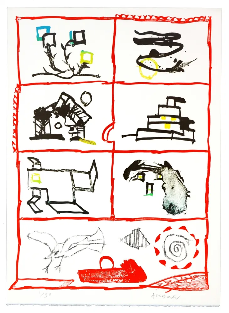 Litografia Alechinsky - Cherbourg