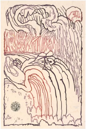 Água-Forte Alechinsky - Chute Libre