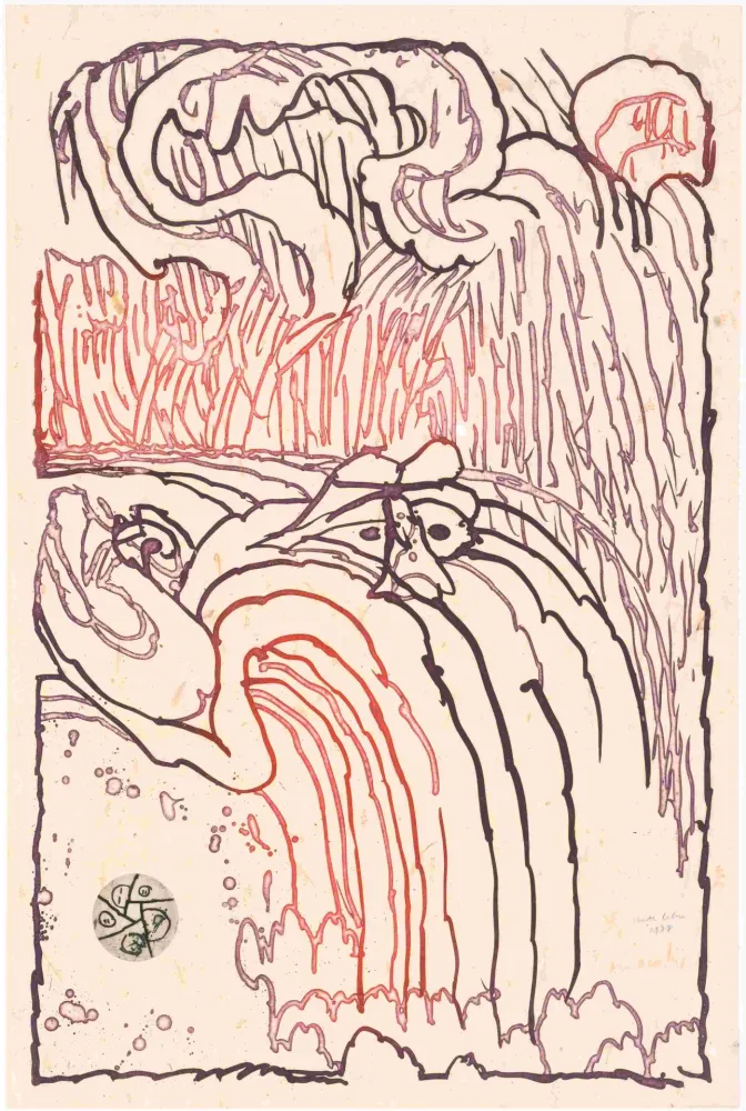 Água-Forte Alechinsky - Chute Libre