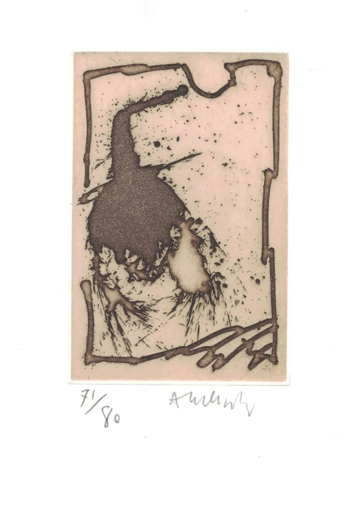 Água-Forte Alechinsky - '' Cobra ''