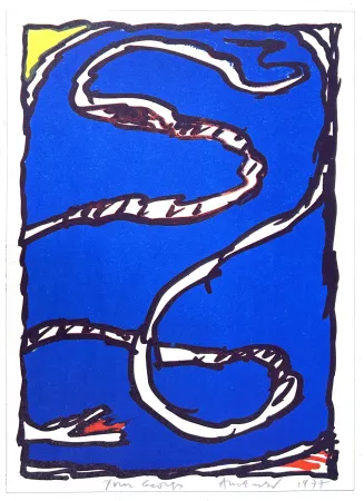 Litografia Alechinsky - Coin jaune