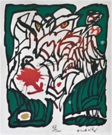 Litografia Alechinsky - Connu  non 