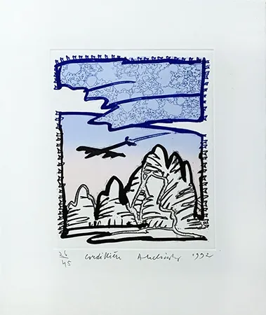 Gravura Alechinsky - Cordilliere