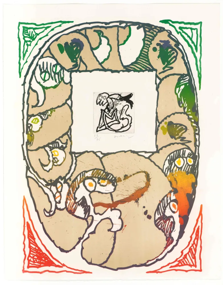 Litografia Alechinsky - Coup de pattes