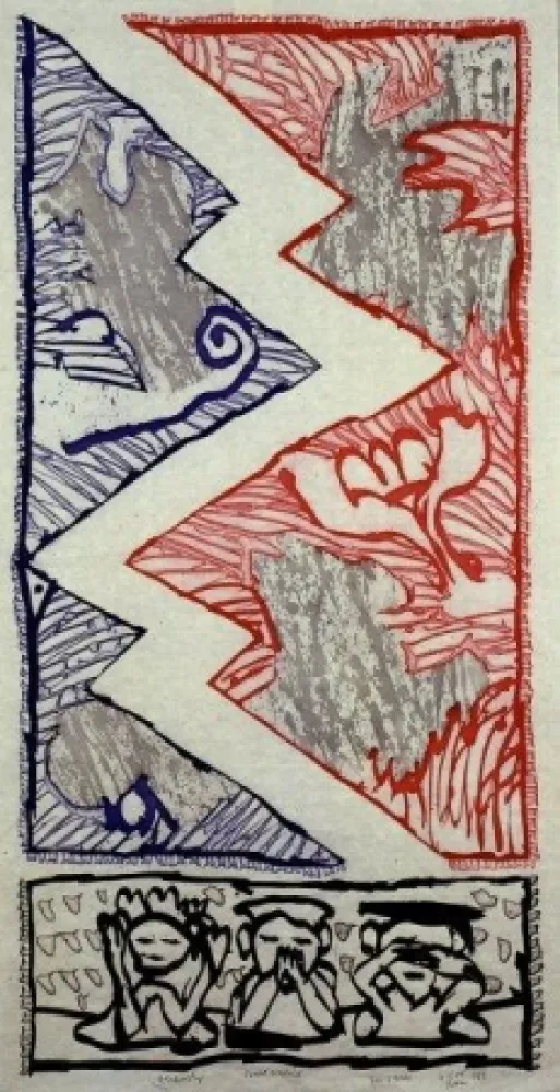 Gravura Alechinsky - Court-circuit