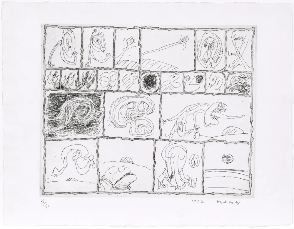 Água-Forte Alechinsky - Cuivre barré déjà