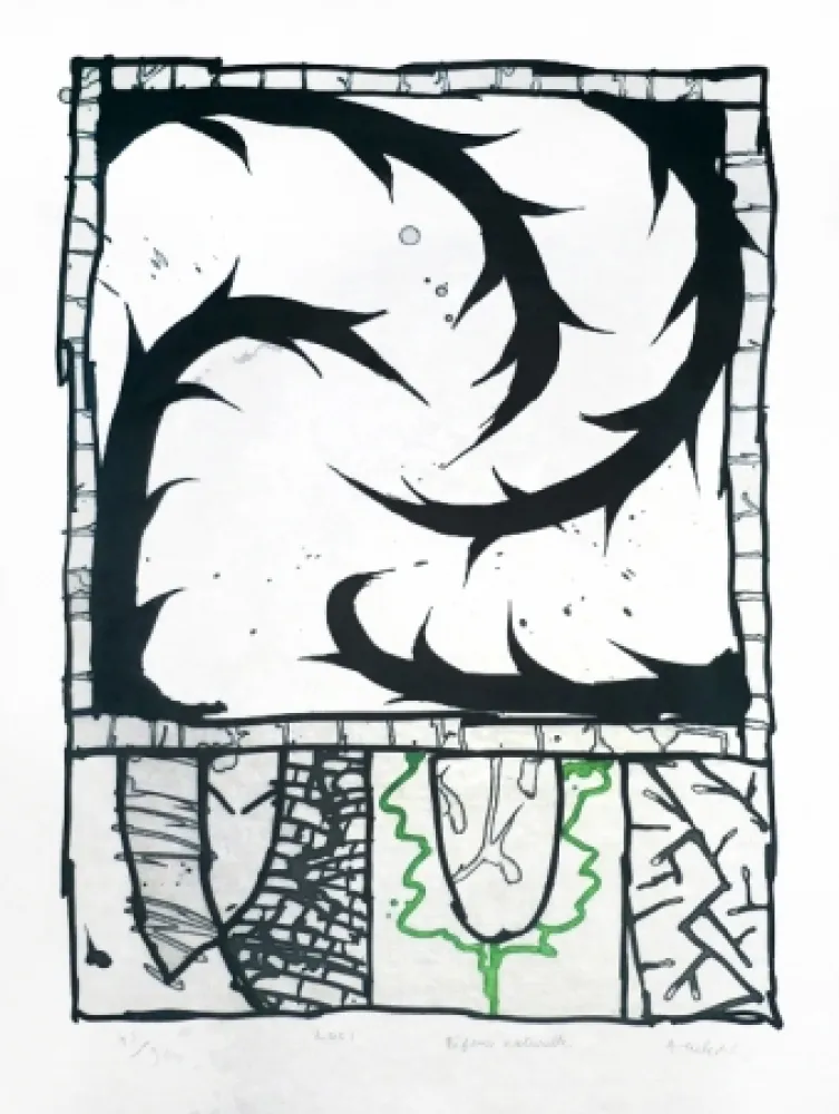 Gravura Alechinsky - Défense naturelle