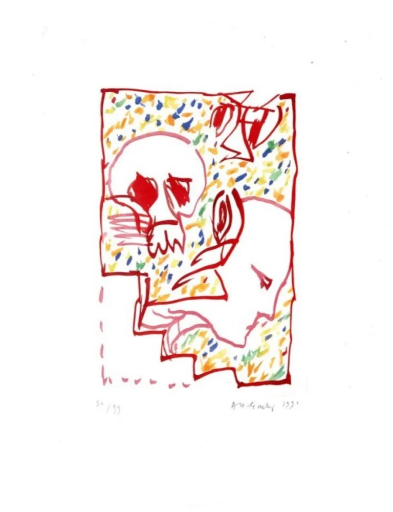 Gravura Alechinsky - Deuxième masque