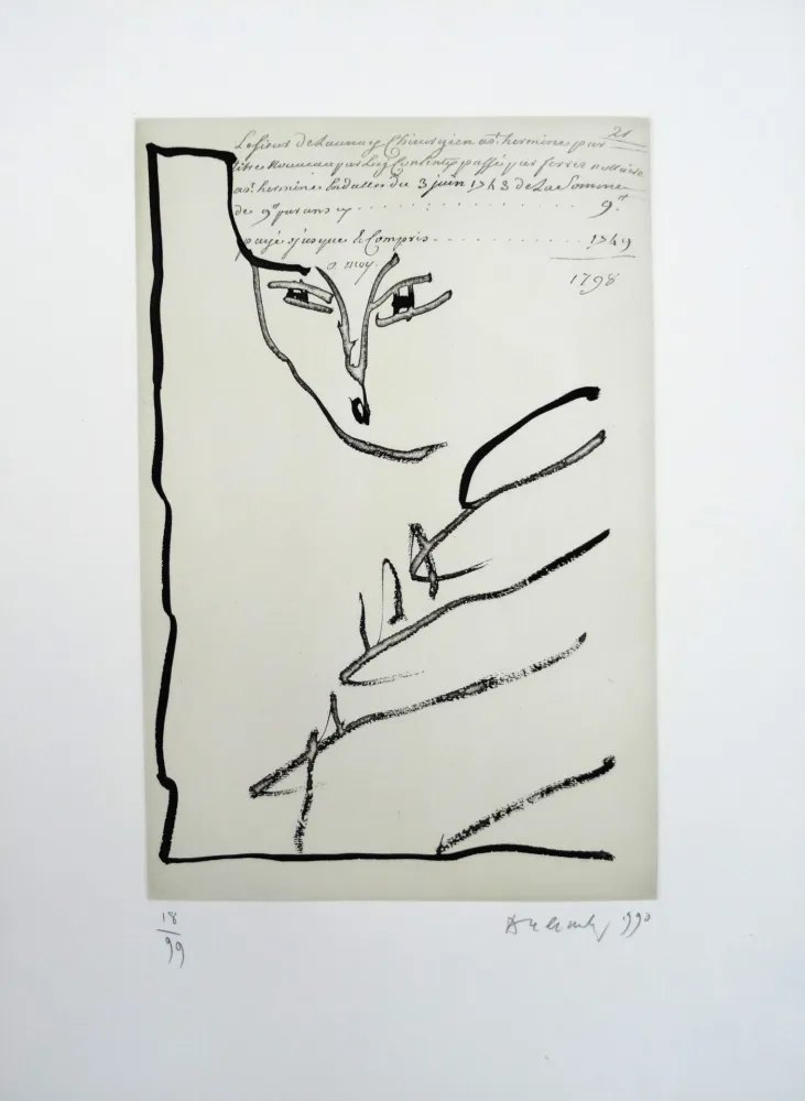 Água-Forte Alechinsky - Devant notaire