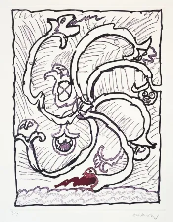 Água-Forte Alechinsky - Dévidoirs, Planche II