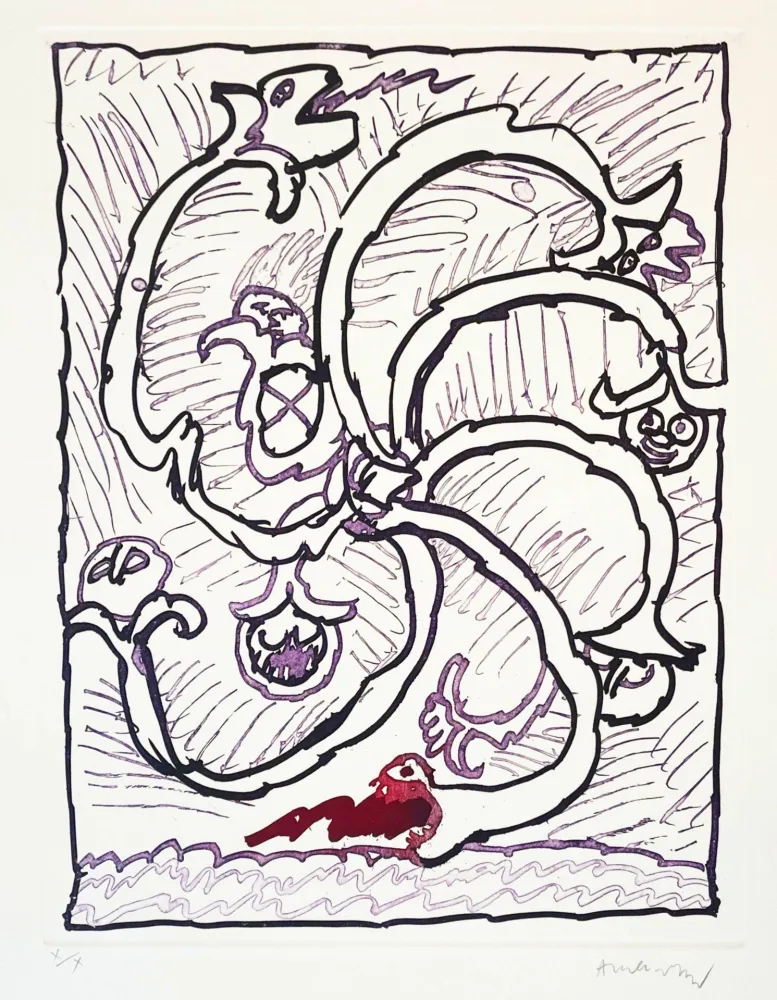 Água-Forte Alechinsky - Dévidoirs, Planche II