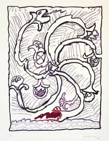 Água-Forte Alechinsky - Dévidoirs, Planche II