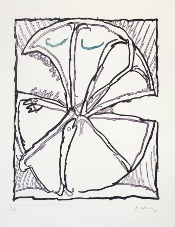 Água-Forte Alechinsky - Dévidoirs, Planche IV