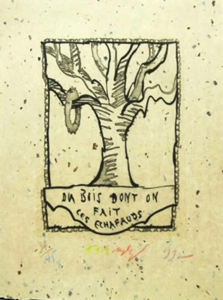 Gravura Alechinsky - Du bois dont on fait les echafauds