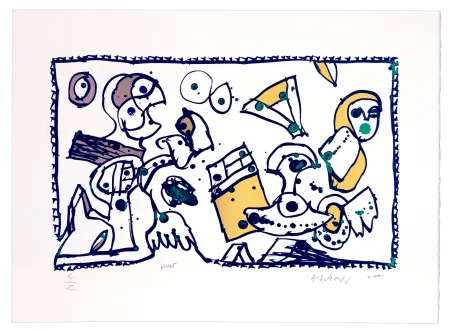 Litografia Alechinsky - En route (Ouest)