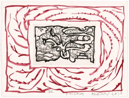 Gravura Alechinsky - Éruption