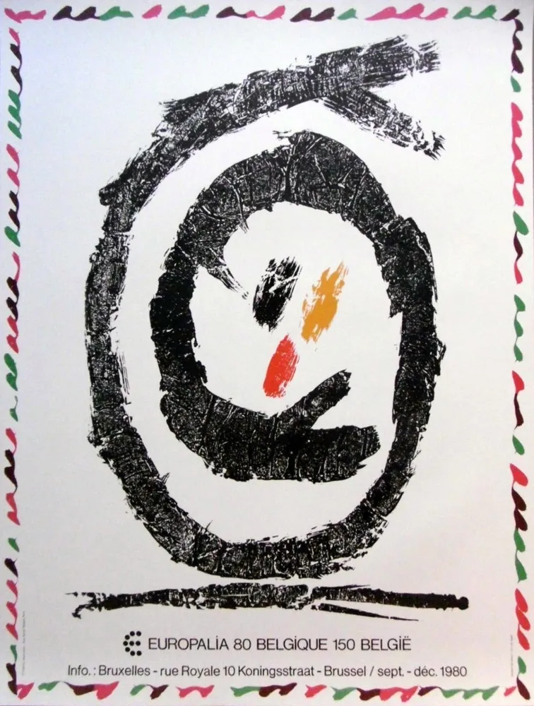 Litografia Alechinsky - '' Europalia 80 ''