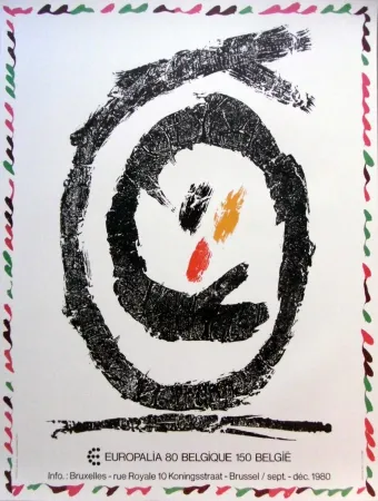 Litografia Alechinsky - '' Europalia 80 ''