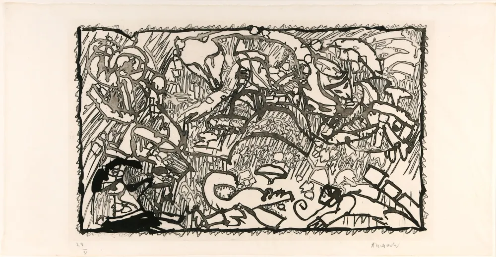 Água-Tinta Alechinsky - Face à face