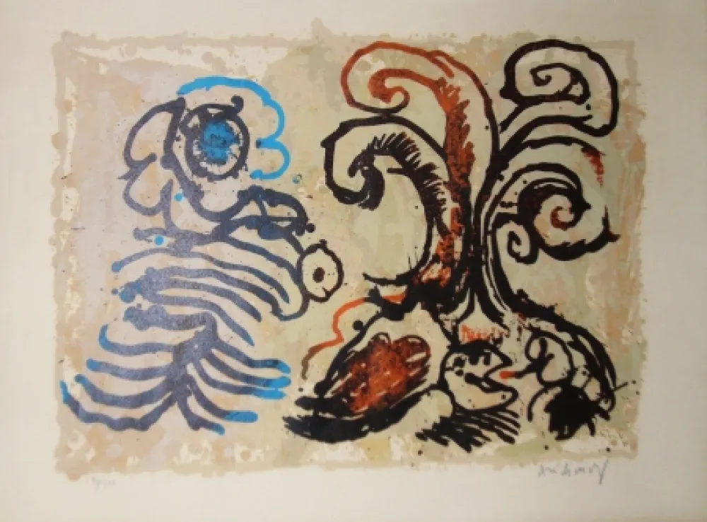 Litografia Alechinsky - Feuillage