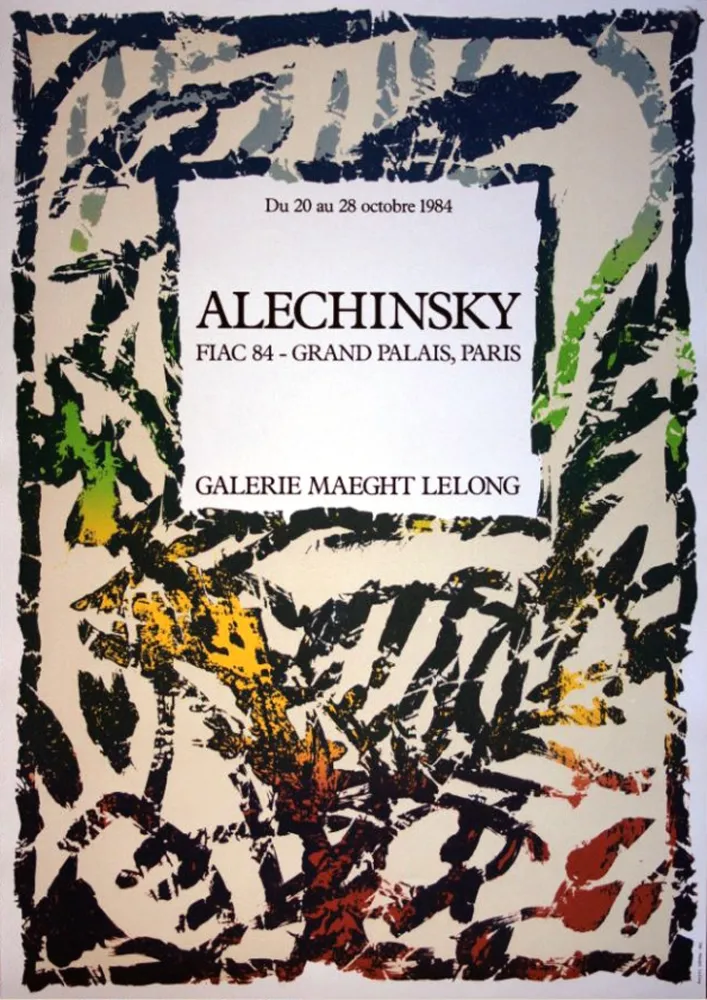 Litografia Alechinsky - '' FIAC 84 ''