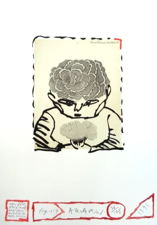 Água-Forte Alechinsky - Flore danoise : L’enfant sourcier