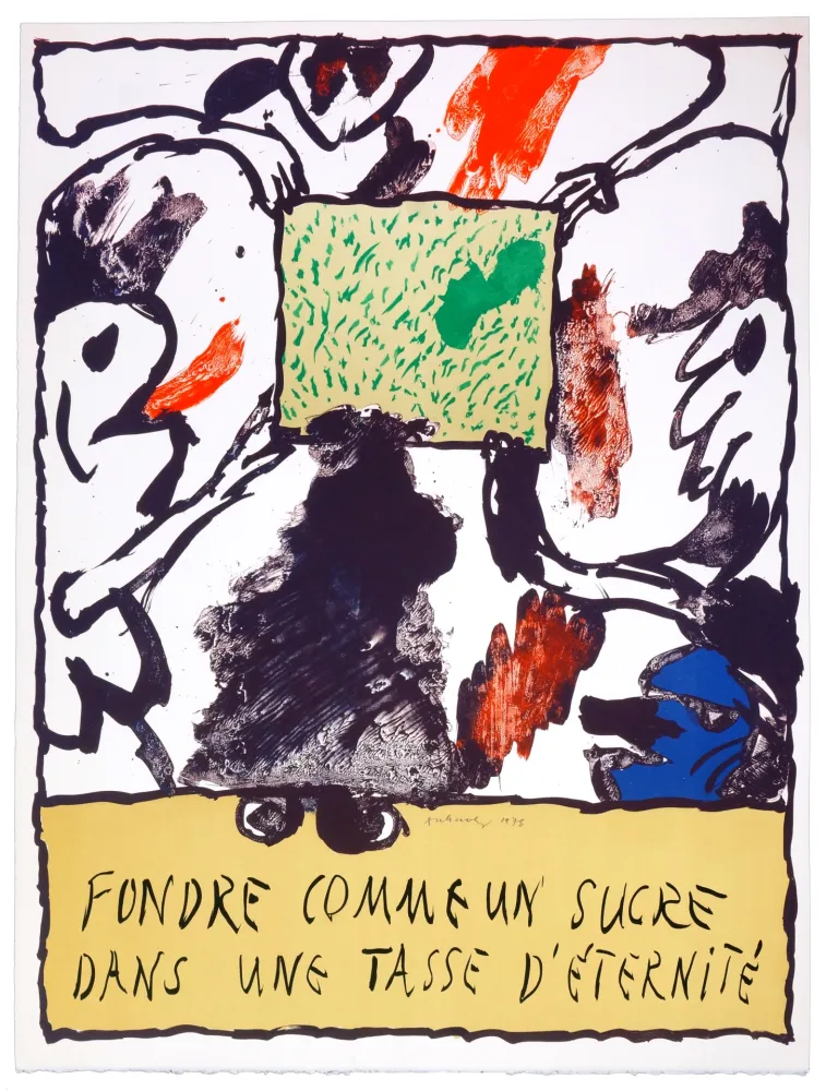 Litografia Alechinsky - Fondre comme un sucre dans une tasse d'éternité 