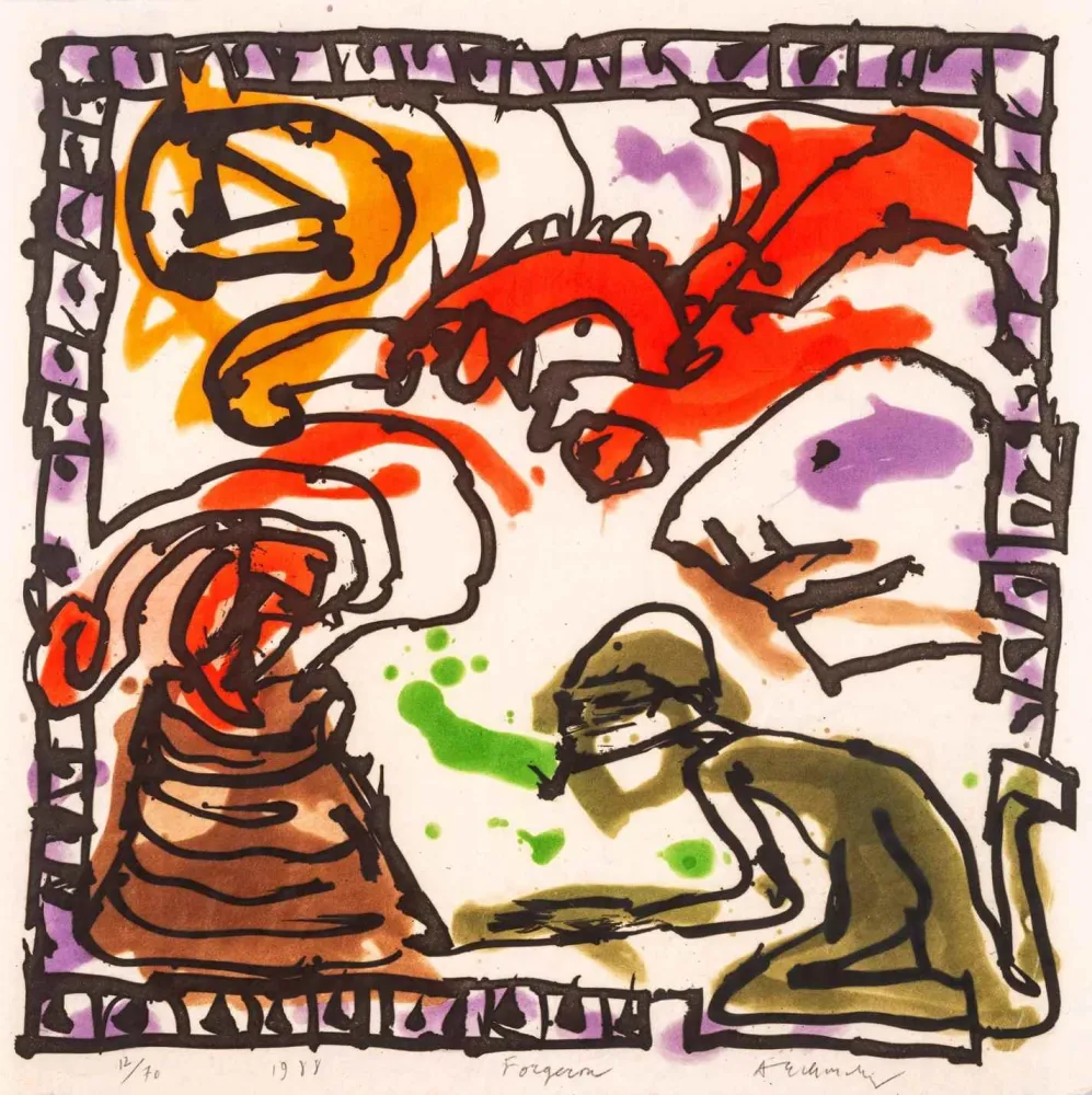 Água-Forte E Água-Tinta Alechinsky - Forgeron