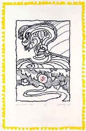 Gravura Alechinsky - Frontière naturelle