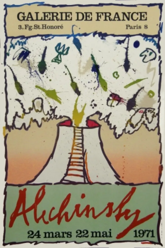 Litografia Alechinsky - Galerie de France exhibition poster