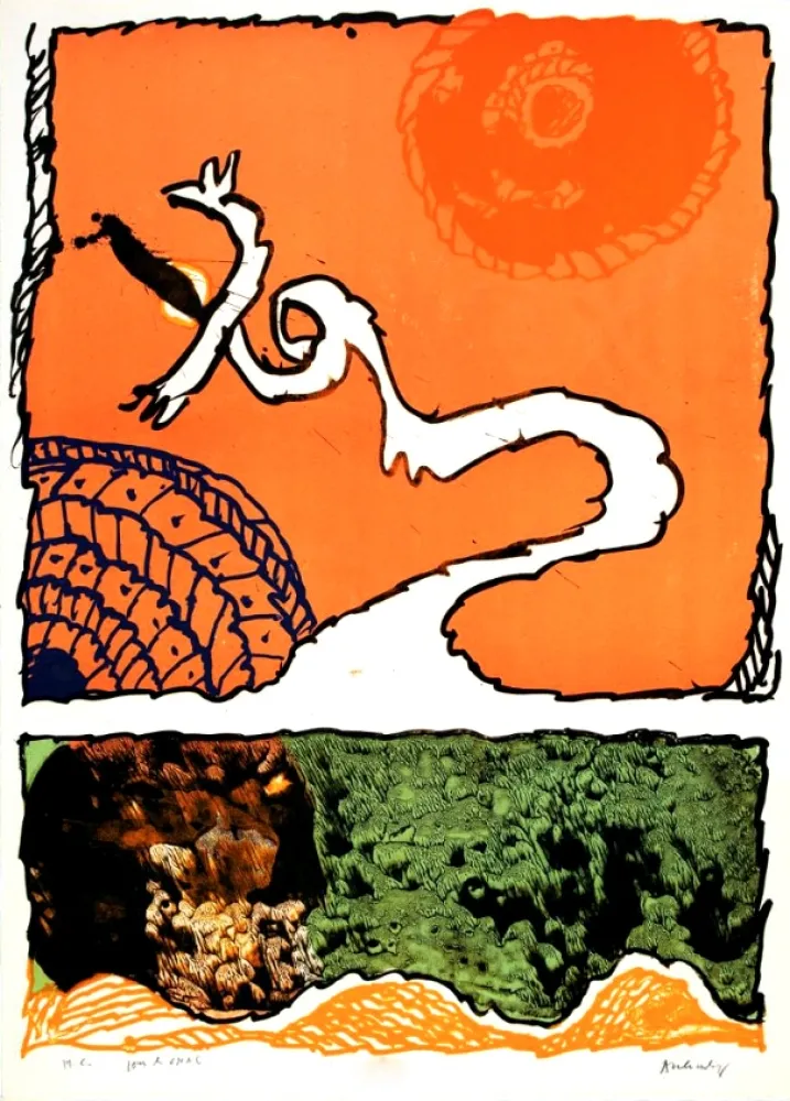 Litografia Alechinsky - Gnome et Gnose 5