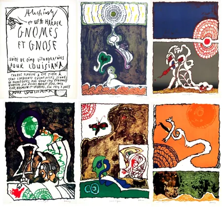 Litografia Alechinsky - Gnome et Gnose (complete portofolio)