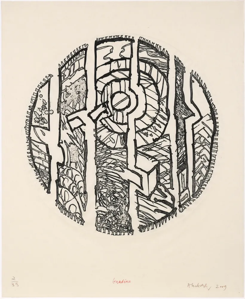 Água-Forte Alechinsky - Gradins