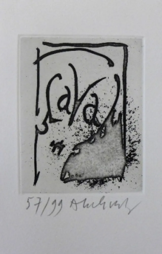 Água-Forte E Água-Tinta Alechinsky - Homere est morte