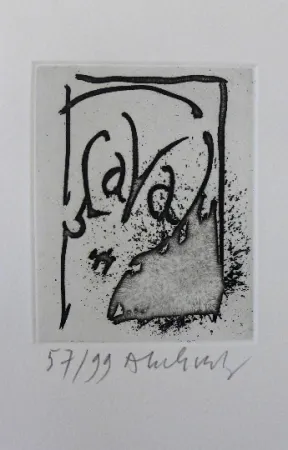 Água-Forte E Água-Tinta Alechinsky - Homere est morte