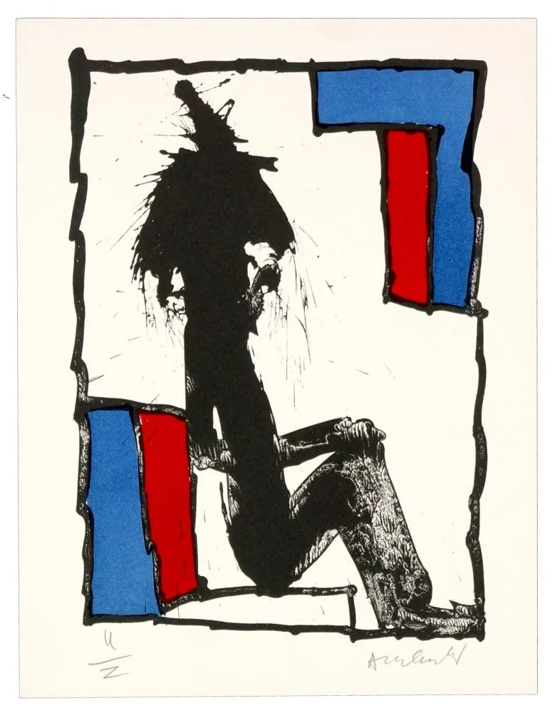 Litografia Alechinsky - JE VOUS EN PRIE ASSEYEZ-VOUS