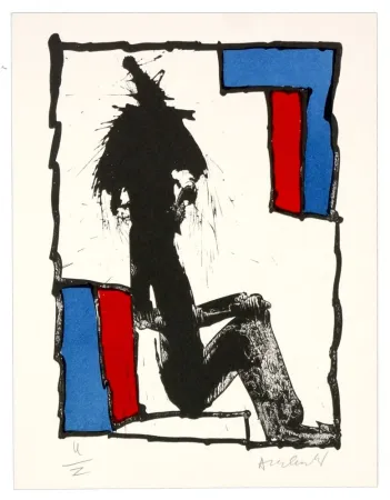 Litografia Alechinsky - JE VOUS EN PRIE ASSEYEZ-VOUS