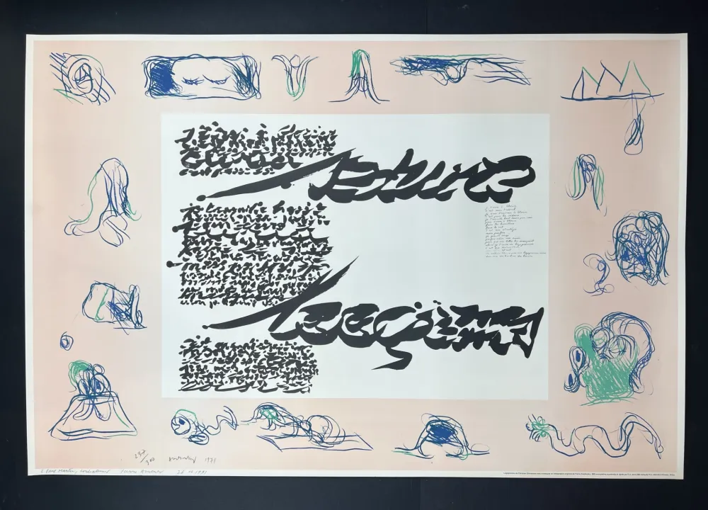 Litografia Alechinsky - J'ècris a Gloria