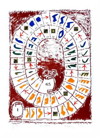 Litografia Alechinsky - Jeu classique