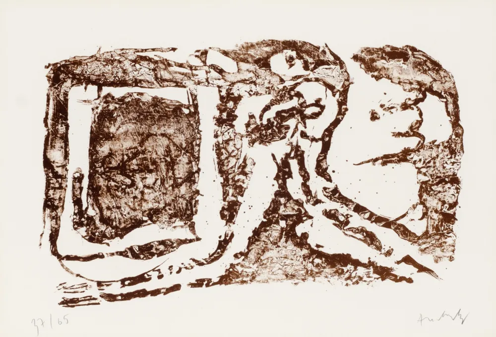 Litografia Alechinsky - La reine des murs VI: Quittez cette entrechambre et parlez de l'une