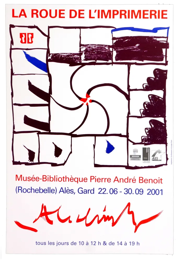 Cartaz Alechinsky - La Roue de l'imprimerie