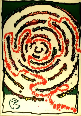 Litografia Alechinsky - Labyrinthe d'apparat V