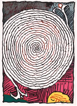 Litografia Alechinsky - Labyrinthe d’apparat VII