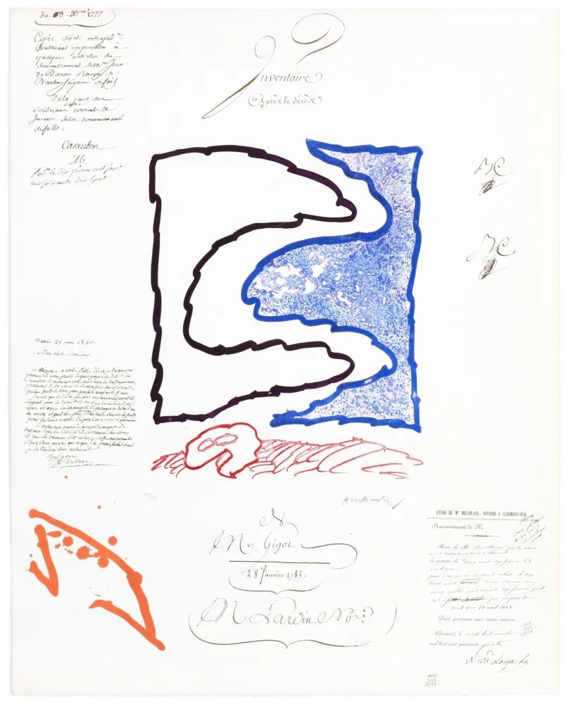 Água-Tinta Alechinsky - L’Avenir de la Propriété IV