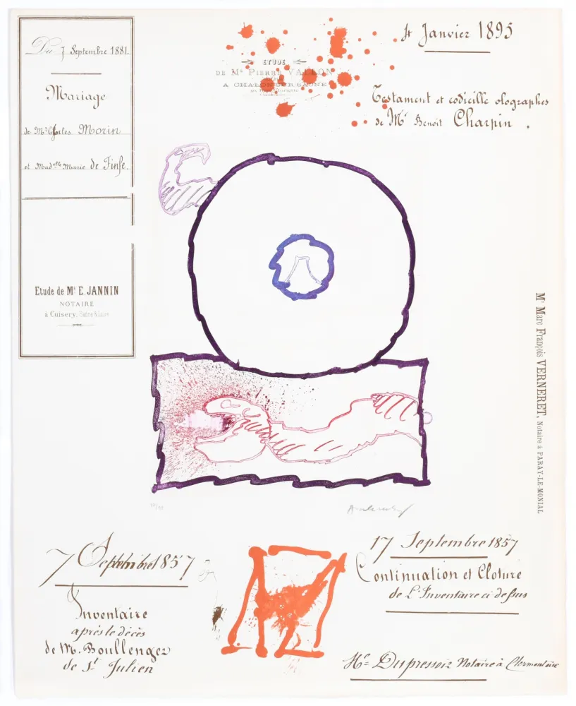 Água-Tinta Alechinsky - L’Avenir de la Propriété IX