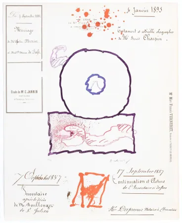 Água-Tinta Alechinsky - L’Avenir de la Propriété IX