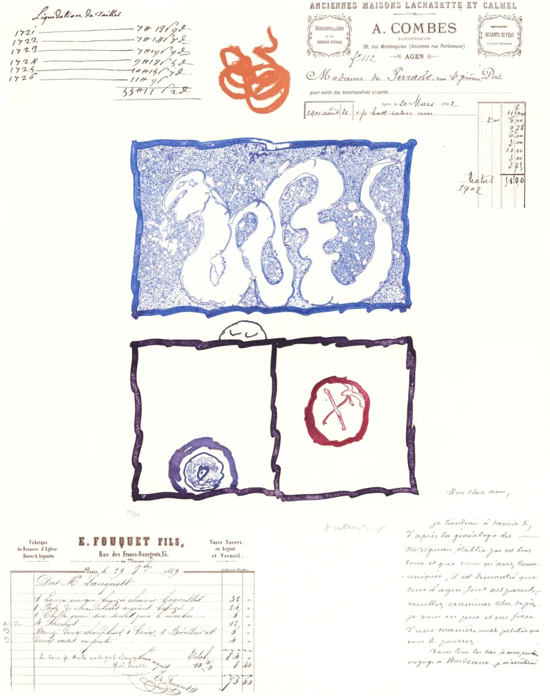 Água-Tinta Alechinsky - L’Avenir de la Propriété V