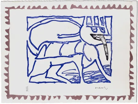 Gravura Alechinsky - Le chien roi 